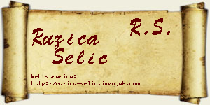 Ružica Selić vizit kartica